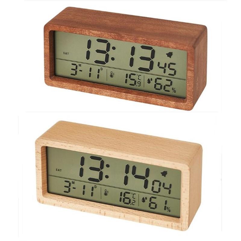 Other Clocks & Accessories Wood Electronic Alarm Clock Snooze Date Temperature And Humidity With Backlight Digital LED 12/24 Hour Table
Other Clocks & Accessories Wood Electronic Alarm Clock Snooze Date Temperature And Humidity With Backlight Digital LED 12/24 Hour Table