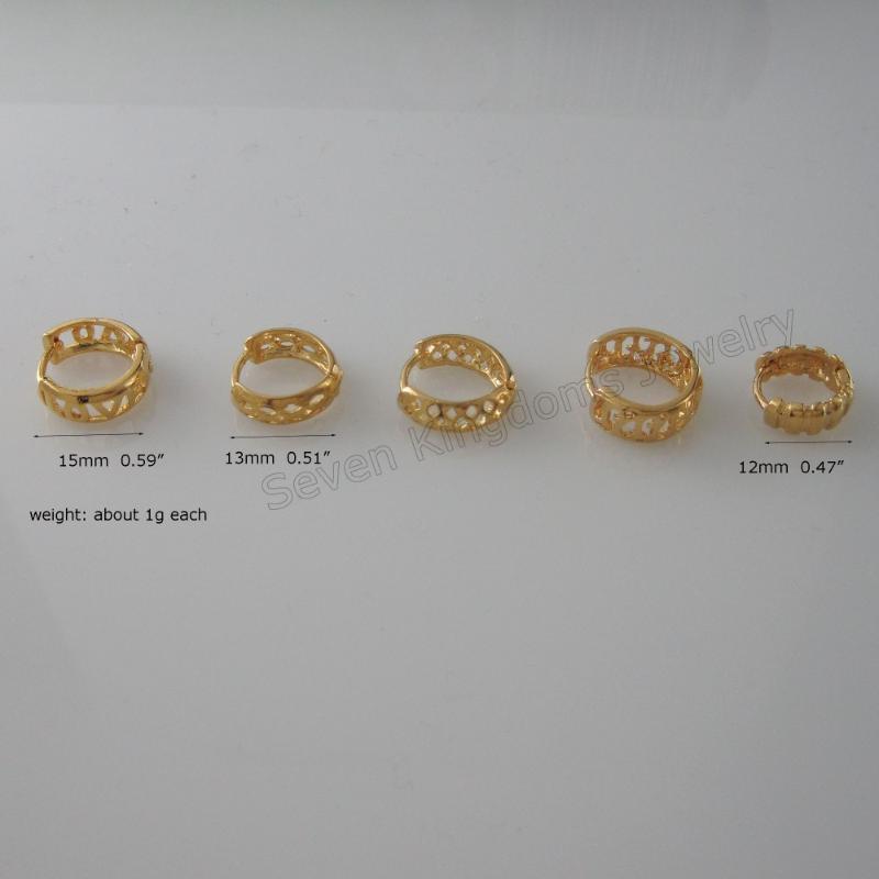 MIN ORDER 10$ CAN MIX DESIGN 5 STYLES AVAILABLE - YELLOW GOLD GP FILLED BRASS OVERLAY SMALL HOOP EARRING/GREAT GIFT
MIN ORDER 10$ CAN MIX DESIGN 5 STYLES AVAILABLE - YELLOW GOLD GP FILLED BRASS OVERLAY SMALL HOOP EARRING/GREAT GIFT