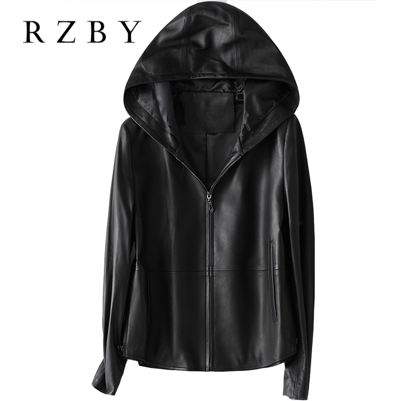 RZBY Women 100% Real Sheepskin Coat Hooded jacket spring fashion Genuine Leather Jackets Chaqueta Mujer Top Quality 210201, Black
RZBY Women 100% Real Sheepskin Coat Hooded jacket spring fashion Genuine Leather Jackets Chaqueta Mujer Top Quality 210201, Black