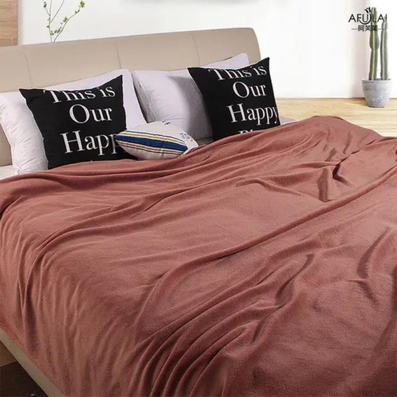 afuLaI Coral Flannel Blanket Soft Throw Winter Quilt Sofa Office Lunch Break Nap1