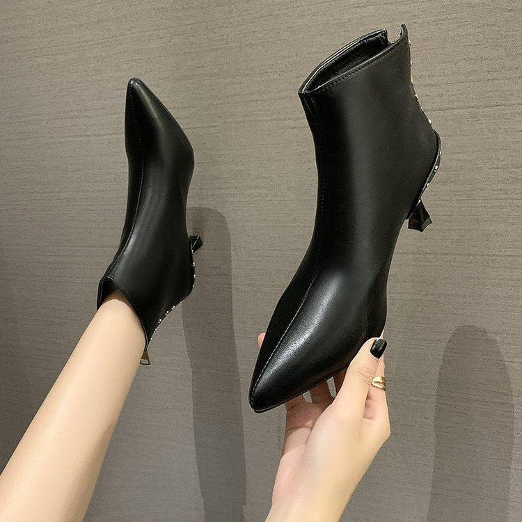 Women's Boots Autumn Rivets Boots-Women Zipper Winter Footwear Shoes 2021 High Heel Leather Sexy Ankle Ladies Pointy Rubber
Women's Boots Autumn Rivets Boots-Women Zipper Winter Footwear Shoes 2021 High Heel Leather Sexy Ankle Ladies Pointy Rubber