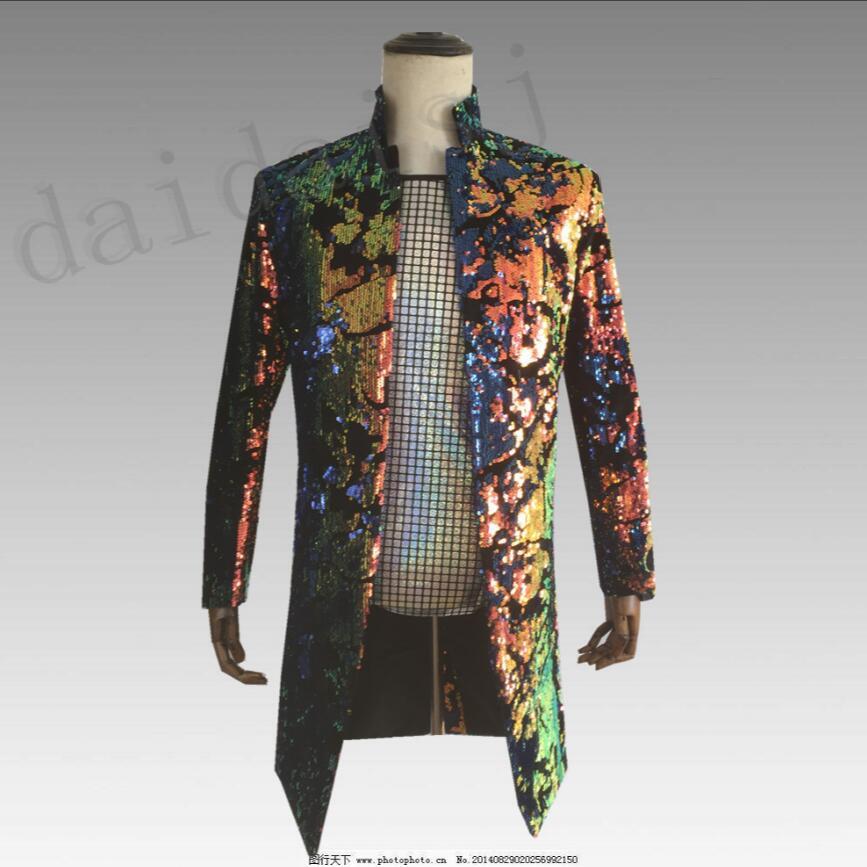 2020 New Male Multicor Print Flip-chip Sequins Sequin Suits Long Club Singer Guest Performer Host Stage Clothes 57g1, Picture color
2020 New Male Multicor Print Flip-chip Sequins Sequin Suits Long Club Singer Guest Performer Host Stage Clothes 57g1, Picture color
