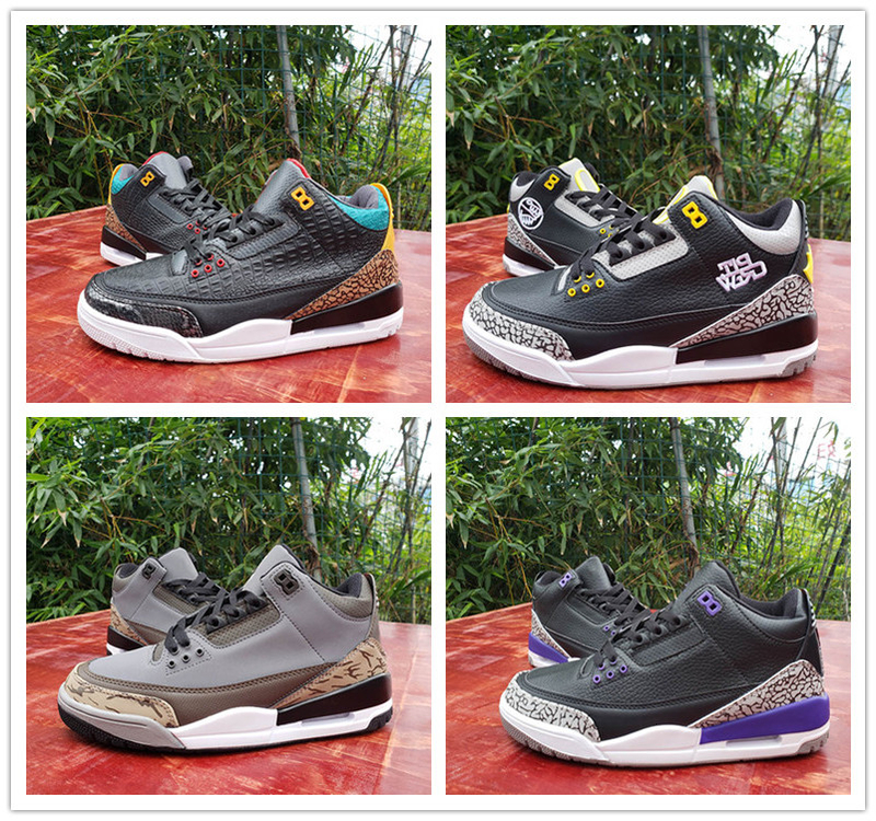 New 3 SE Animal Instinct Gorge Green Ducks Men Basketball Shoes Athletic Sneaker 3s Pit Crew Court Purple Men Trainer, White;red