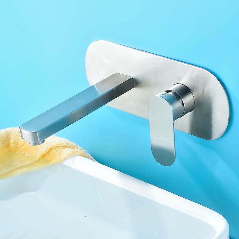 Beiluode Modern Stainless Steel Wall-Mount Faucet Square Single Hole Switch Ceramic Valve Bathroom Sink Bath Mixer Faucet MA1008
Beiluode Modern Stainless Steel Wall-Mount Faucet Square Single Hole Switch Ceramic Valve Bathroom Sink Bath Mixer Faucet MA1008
