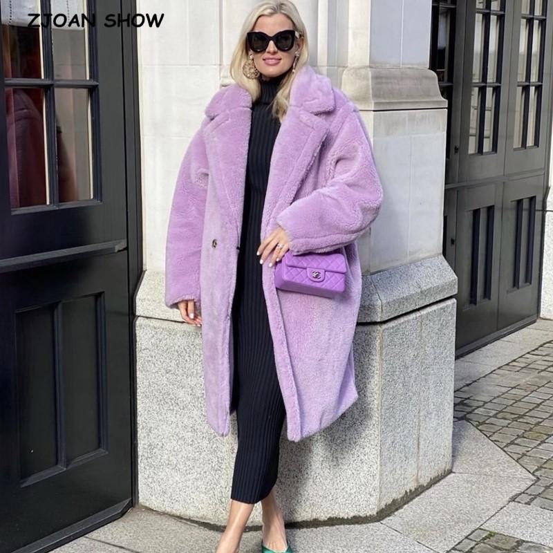 Winter Stylish Notched Collar Hairy Shaggy Faux Fur Long Coat Purple Woman Shearling Fluffy X-Long Jackets Keep Warm Outerwear, Red
Winter Stylish Notched Collar Hairy Shaggy Faux Fur Long Coat Purple Woman Shearling Fluffy X-Long Jackets Keep Warm Outerwear, Red