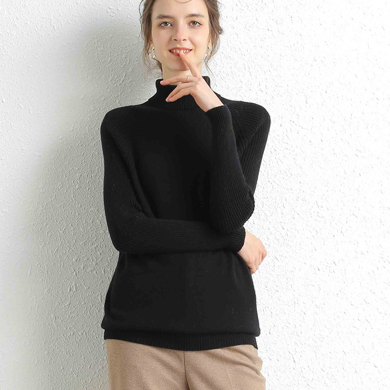 Merino Wool Cashmere Sweater Women Turtleneck Long Sleeves Autumn Winter Sweater Women's Knitting Jumper Female Pullover Sweater 201023