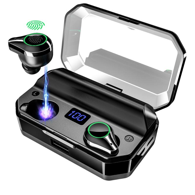 T9 Wireless Headphones Bluetooth Earphones TWS Earbuds HiFI Headset 8000mAh Case 6H Music Play for Sports Waterpoof Headphones, Black
T9 Wireless Headphones Bluetooth Earphones TWS Earbuds HiFI Headset 8000mAh Case 6H Music Play for Sports Waterpoof Headphones, Black