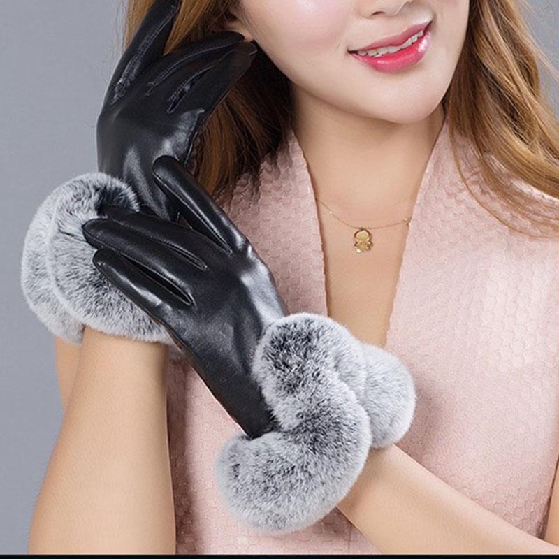2020 Winter Warm Women Genuine Sheep Leather With Rex trimming Female Fashion Windproof Real Leather Gloves Ladies Warmer
2020 Winter Warm Women Genuine Sheep Leather With Rex trimming Female Fashion Windproof Real Leather Gloves Ladies Warmer