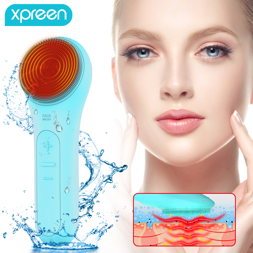 Hot Selling Heating Facial Cleansing Brush, Xpreen Silicone Facial Cleansing Brush Handheld Electric Face Massager Scrubber Sonic
Hot Selling Heating Facial Cleansing Brush, Xpreen Silicone Facial Cleansing Brush Handheld Electric Face Massager Scrubber Sonic