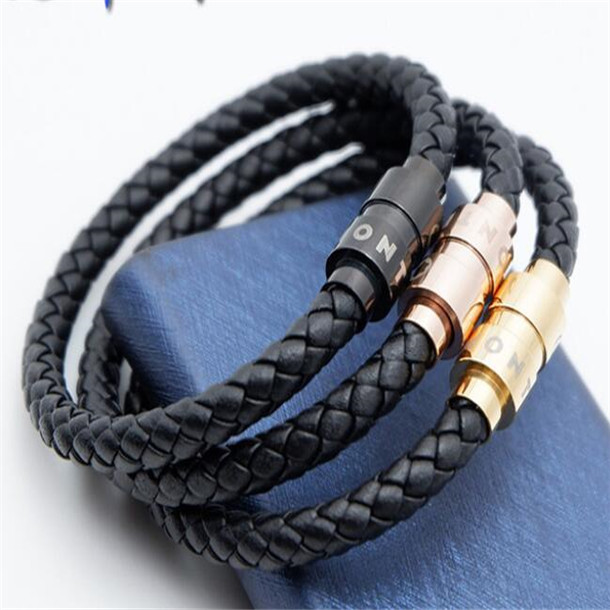 Luxury Designers Leather Bracelets Woven Antique Mens black Charm Bracelets Pulseira Masculina Magnet Man bangles fashion Jewelry
Luxury Designers Leather Bracelets Woven Antique Mens black Charm Bracelets Pulseira Masculina Magnet Man bangles fashion Jewelry