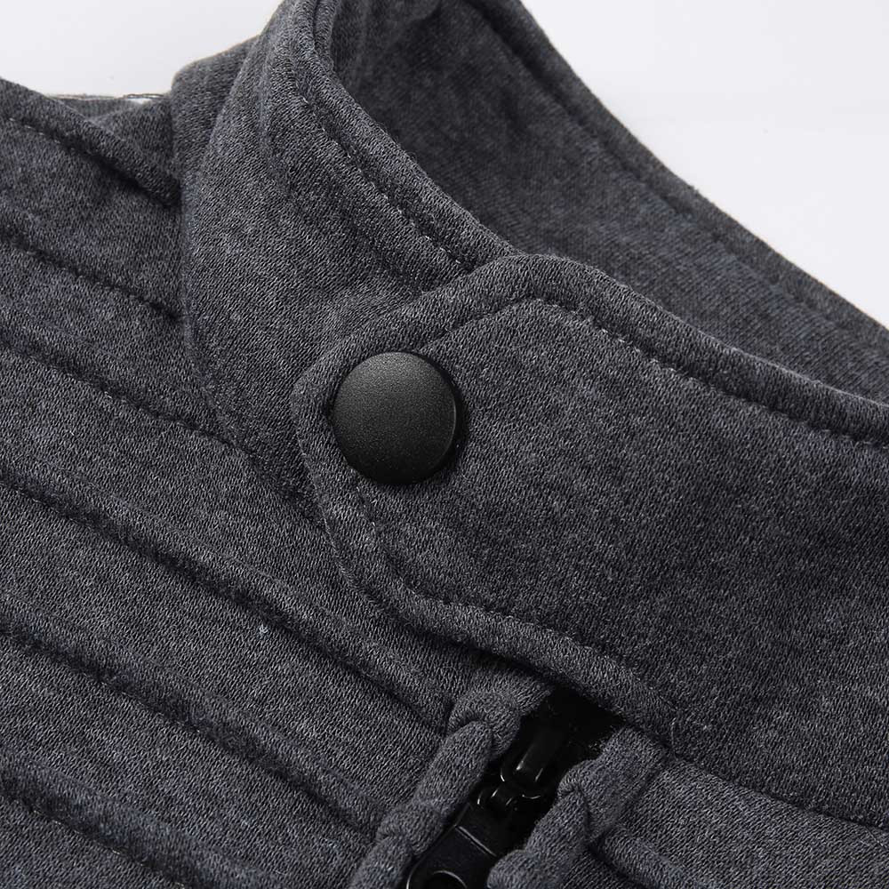 European and American men plain stripe pleated patchwork cardigan sweater with fleece zipper jacket men T200319