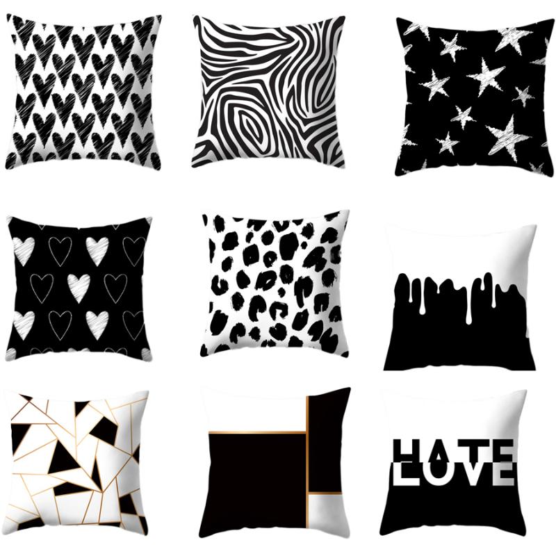 Cushion Covers 45x45cm Polyester Pillow Cases Cover Home Decor Black and White Geometric Pillow Cover for Sofa Living Room
Cushion Covers 45x45cm Polyester Pillow Cases Cover Home Decor Black and White Geometric Pillow Cover for Sofa Living Room