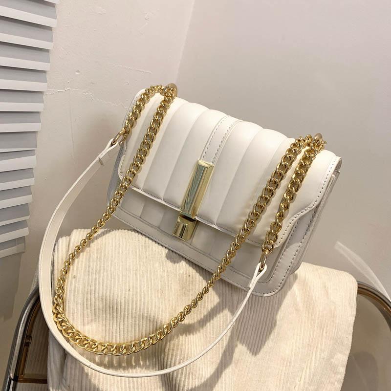 Fashion Golden Chain Messenger Bag PU Leather Luxury Crossbody Bags 2021 Spring New Thread Designer Women Shoulder Hand Bag Lady, Black
Fashion Golden Chain Messenger Bag PU Leather Luxury Crossbody Bags 2021 Spring New Thread Designer Women Shoulder Hand Bag Lady, Black