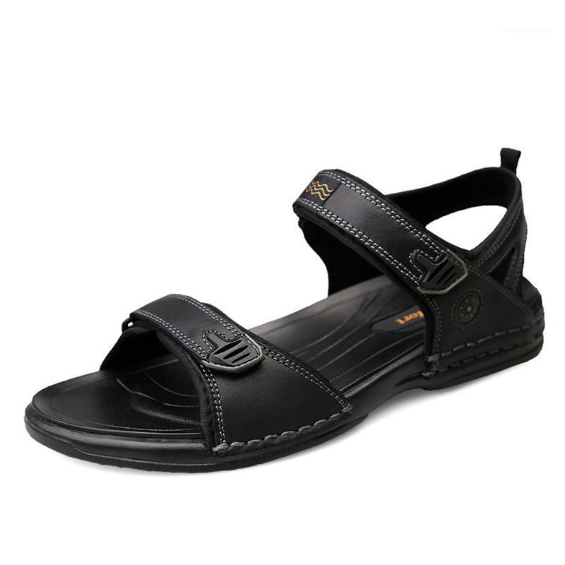 100% Genuine Leather Shoes Men Sandals Non-slip Man Holiday Shoes Mens Beach Sandals Cow Leather Summer Male Footwear KA24051, Black
100% Genuine Leather Shoes Men Sandals Non-slip Man Holiday Shoes Mens Beach Sandals Cow Leather Summer Male Footwear KA24051, Black