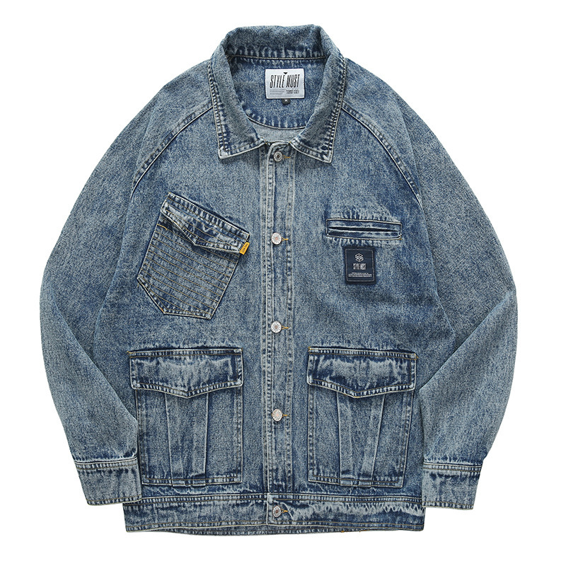 2020 Denim Men's Vintage Multi-pocket Spring Korean Couple Jeans Casual Japanese Blue Jacket Male Cowboy Jackets New
2020 Denim Men's Vintage Multi-pocket Spring Korean Couple Jeans Casual Japanese Blue Jacket Male Cowboy Jackets New