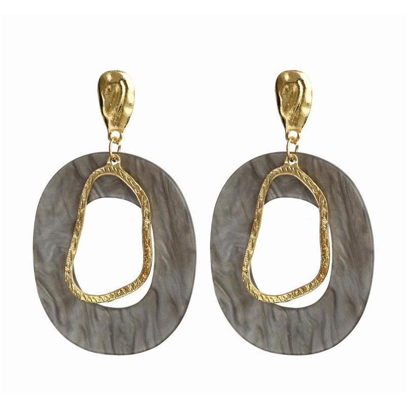 Dangle Chandelier Fashion Irregular Acrylic Earring For Women Geometric Hollow Out Statement Long Dangle Earrings Summer sqcEIL dhseller2010