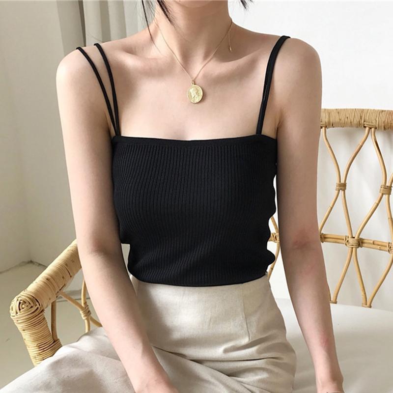Women's Tanks & Camis AOSSVIAO 2022 Slim Crop Top Women Halter Basic White Cami Sleeveless Knitted Tank Tops Summer Camisole Casual Blusas
Women's Tanks & Camis AOSSVIAO 2022 Slim Crop Top Women Halter Basic White Cami Sleeveless Knitted Tank Tops Summer Camisole Casual Blusas