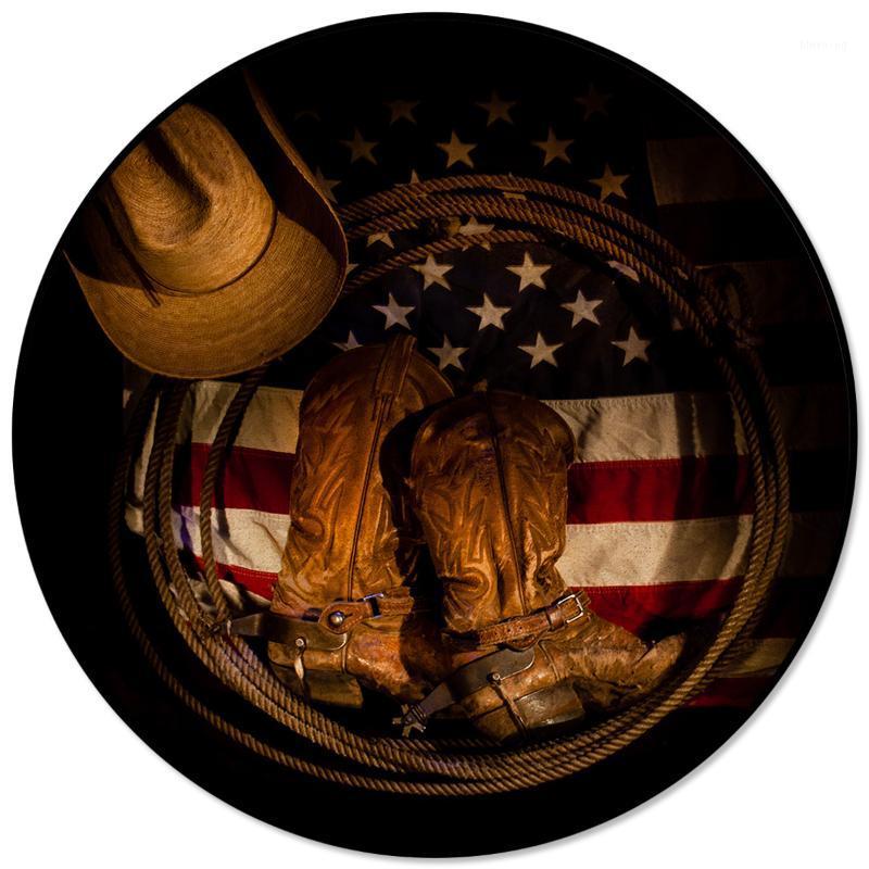 Round Carpet American West Cowboy Christmas Day Pet Feeding Floor Rugs Area Rugs Outdoor Wedding Office Picnic Kids Boy1, As pic
Round Carpet American West Cowboy Christmas Day Pet Feeding Floor Rugs Area Rugs Outdoor Wedding Office Picnic Kids Boy1, As pic