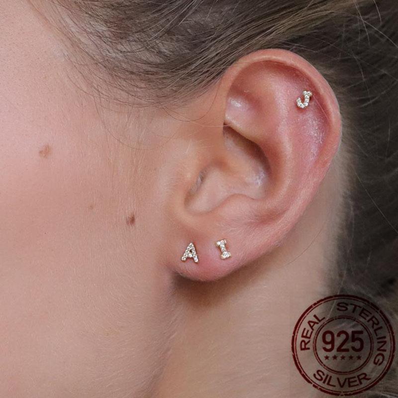 Stud Tiny Mini Rhinestone Cz Initial Letter Earrings For Women 925 Sterling Silver Dainty Minimalism Cartilage Piercing Earring
Stud Tiny Mini Rhinestone Cz Initial Letter Earrings For Women 925 Sterling Silver Dainty Minimalism Cartilage Piercing Earring