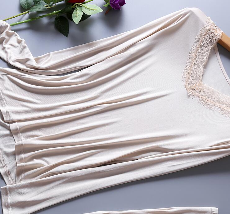 50% Silk 50% Viscose Women's Base Layer Warm Thermal Underwear Long Johns Set M L XL SG383 201027
