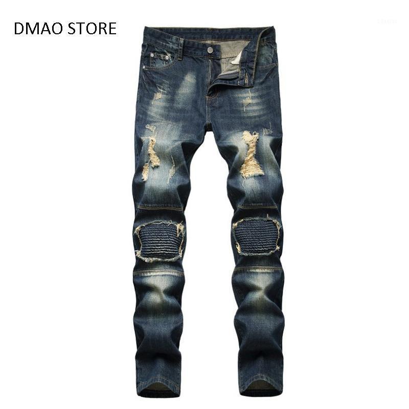 2020 Autumn ripped designer slim fit comfortable vintage stacked jeans for men1, Dark blue
2020 Autumn ripped designer slim fit comfortable vintage stacked jeans for men1, Dark blue