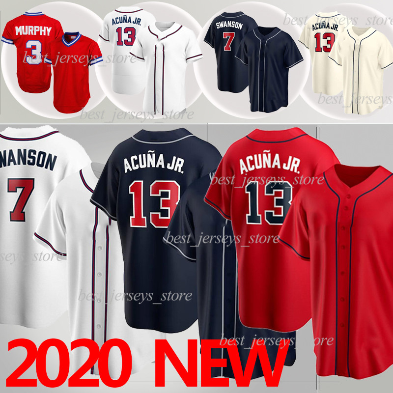 13 Ronald Acuña Jr. Baseball Jerseys 5 Freddie Freeman 3 Dale Murphy 7 Dansby Swanson 2021 Custom Jersey, Yongshi
13 Ronald Acuña Jr. Baseball Jerseys 5 Freddie Freeman 3 Dale Murphy 7 Dansby Swanson 2021 Custom Jersey, Yongshi