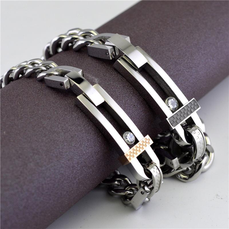 Link, Chain Boho Jewelry Romantic Stainless Steel Bracelets For Women Men Valentine's Day Gifts CNC Inlaid Cubic ZIrconia Wristband
Link, Chain Boho Jewelry Romantic Stainless Steel Bracelets For Women Men Valentine's Day Gifts CNC Inlaid Cubic ZIrconia Wristband