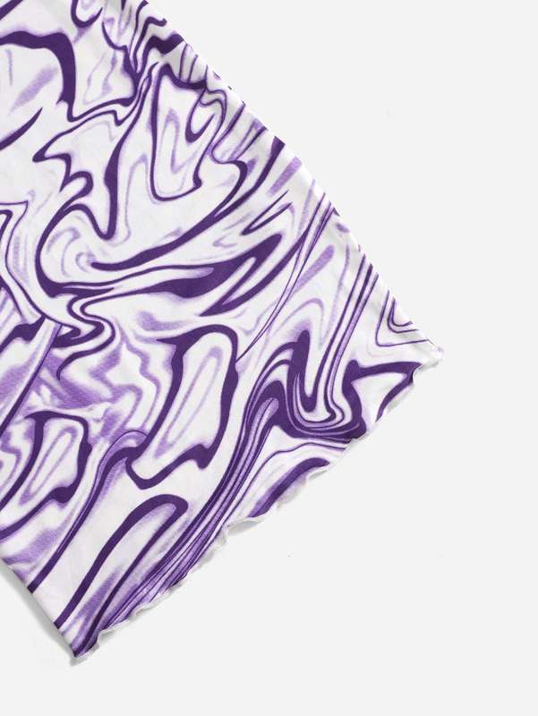 Girls Marble Print Dress SHE