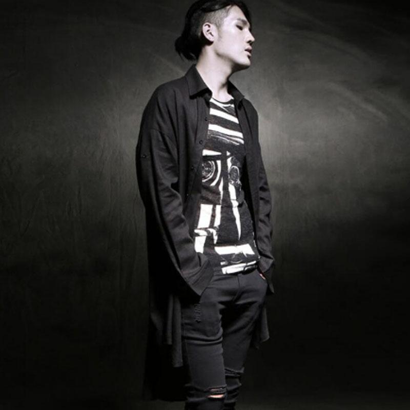 Men long shirt black white punk hip hop cloak blouse nightclub DJ singer hiphop stage costume men casual cape clothes 2020
Men long shirt black white punk hip hop cloak blouse nightclub DJ singer hiphop stage costume men casual cape clothes 2020