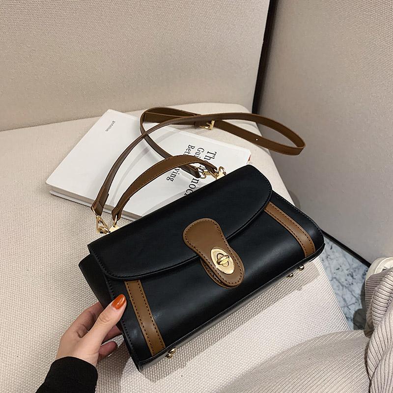 Ladies Shoulder Bag Solid Color Retro Small Handbag Retro Small Square Bag Fashion Messenger Mobile Phone Wallet, Black
Ladies Shoulder Bag Solid Color Retro Small Handbag Retro Small Square Bag Fashion Messenger Mobile Phone Wallet, Black