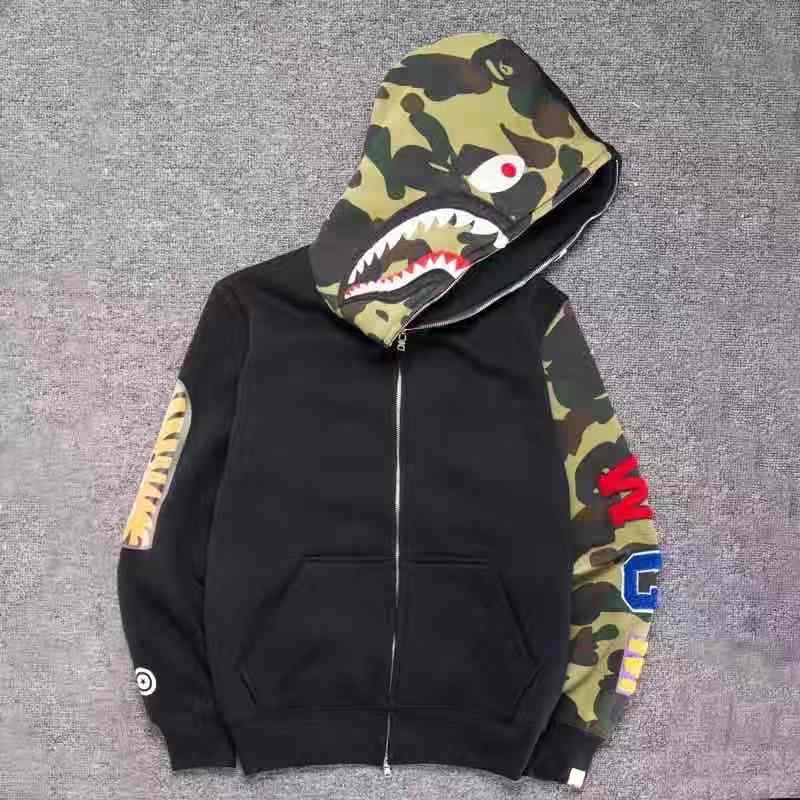 18aw New Men' clothes hoodies jacket Gray camouflage Shark print men fashion cotton Hooded Sportswear inner fleece hoody sweatshirt, Black
18aw New Men' clothes hoodies jacket Gray camouflage Shark print men fashion cotton Hooded Sportswear inner fleece hoody sweatshirt, Black