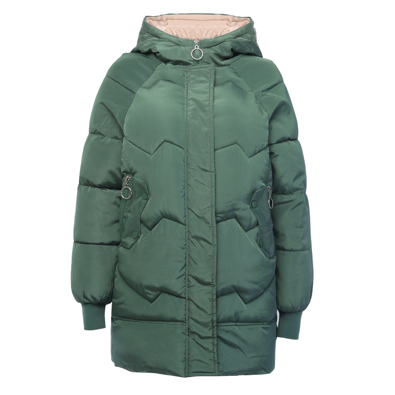 InstaHot Padded Basic Jacket Coat Women Warm Winter Green Black Parkas Jackets Female Hoodies Casual Outerwear Thick Coat T200810