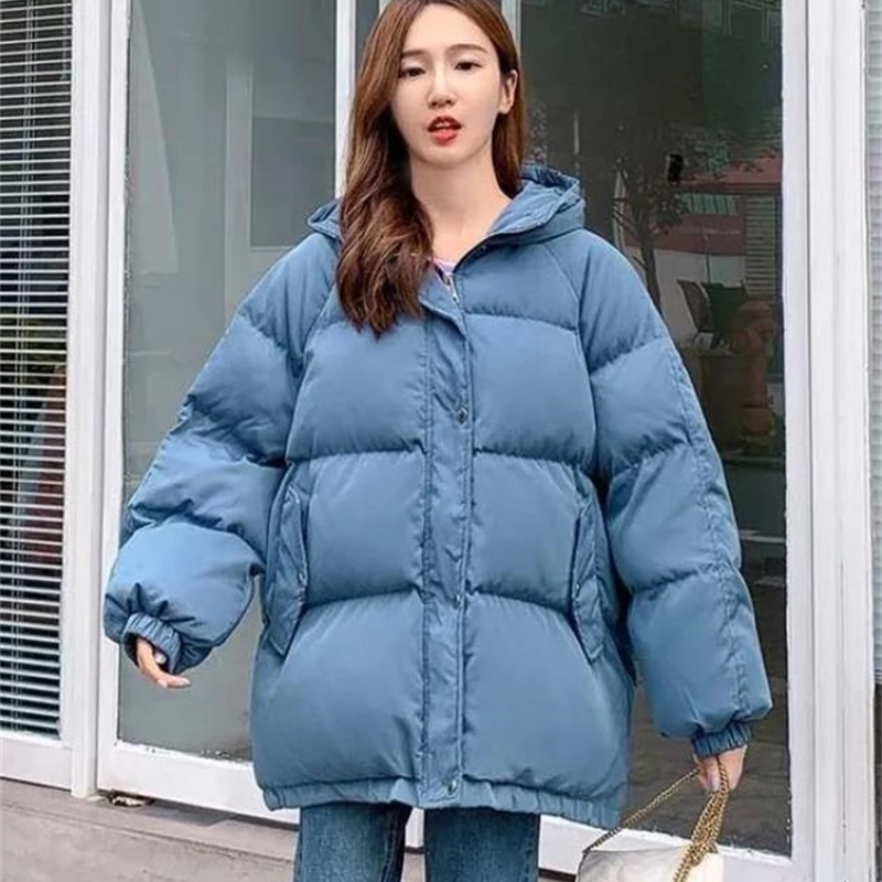Autumn Winter New Womens Coats Korean Hooded Coat Women Thick Quilted Cotton Parkas Oversized Jacket Female Ins Fashion outwear 201019