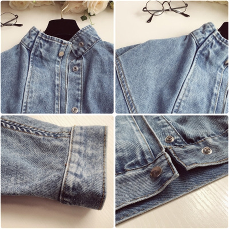 Guilantu Spring Denim Coat Women Mandarin Collar Single Breasted Solid Vintage Jeans Jacket Female Loose Streetwear Jackets 201112