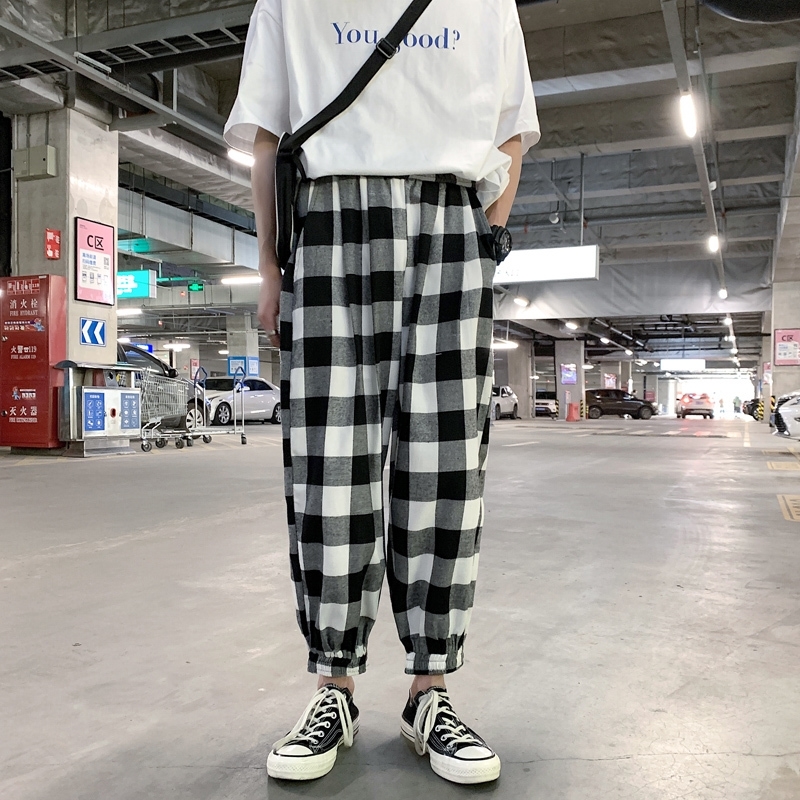 Privathinker Men Summer Breathable Plaid Pants Men Loose Ankle-Length Joggers Male Casual Streetwear Korean Clothing Pants 201110, Kafeige
Privathinker Men Summer Breathable Plaid Pants Men Loose Ankle-Length Joggers Male Casual Streetwear Korean Clothing Pants 201110, Kafeige