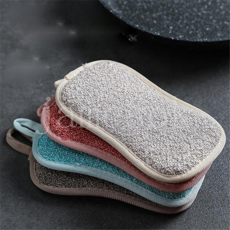 Double Sided Kitchen Magic Cleaning Sponge Scrubber Sponges Dish Washing Towels Scouring Pads Bathroom Brush Wipe Pad de226