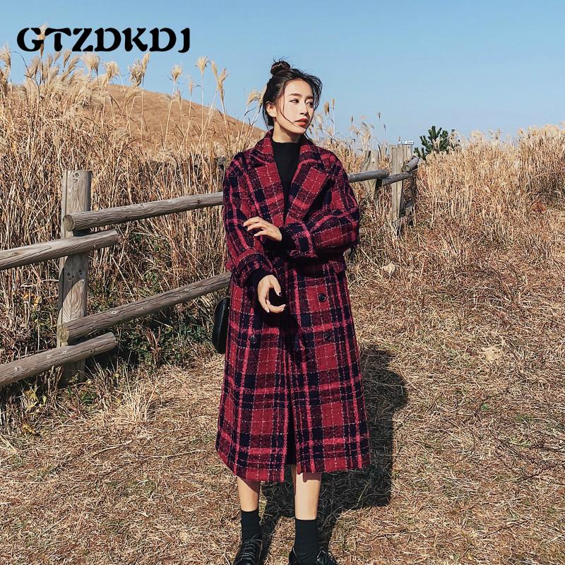2020 Winter New Jacket Green Plaid Blends Woolen Coat, Loose Long Temperament Lapel Single-breasted Blend Wool Coats Women, Plaid with thin
2020 Winter New Jacket Green Plaid Blends Woolen Coat, Loose Long Temperament Lapel Single-breasted Blend Wool Coats Women, Plaid with thin