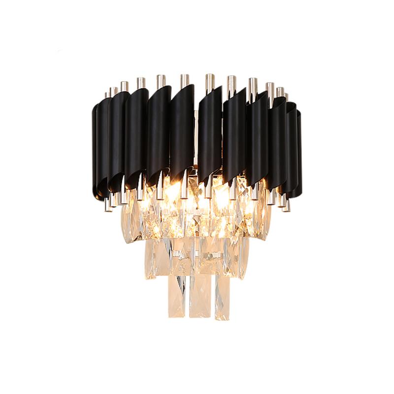 Black crystal wall lamp bedroom aisle lights hotel decoration lighting fixture LED bedside lamp E14
Black crystal wall lamp bedroom aisle lights hotel decoration lighting fixture LED bedside lamp E14