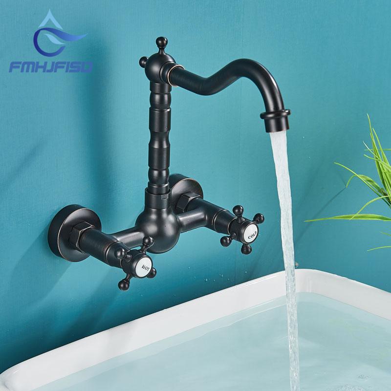 Wall Mounted Bathroom Basin Faucet ORB Mixer Tap Faucets Dual Handles 360 Swivel Hot Cold Water Mixer Tap Black Antique Brass
Wall Mounted Bathroom Basin Faucet ORB Mixer Tap Faucets Dual Handles 360 Swivel Hot Cold Water Mixer Tap Black Antique Brass