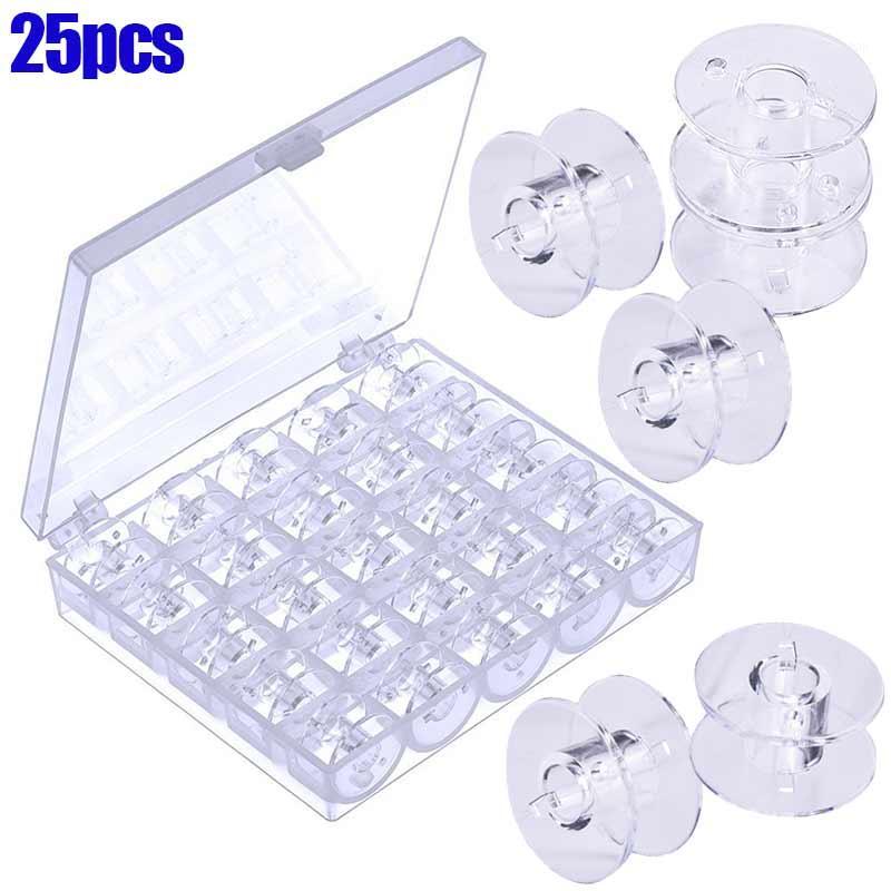 Sewing Notions & Tools 25Pcs Empty Bobbins Machine Spools Clear Plastic With Case Storage Box For Brother Janome Singer Elna HG991
Sewing Notions & Tools 25Pcs Empty Bobbins Machine Spools Clear Plastic With Case Storage Box For Brother Janome Singer Elna HG991