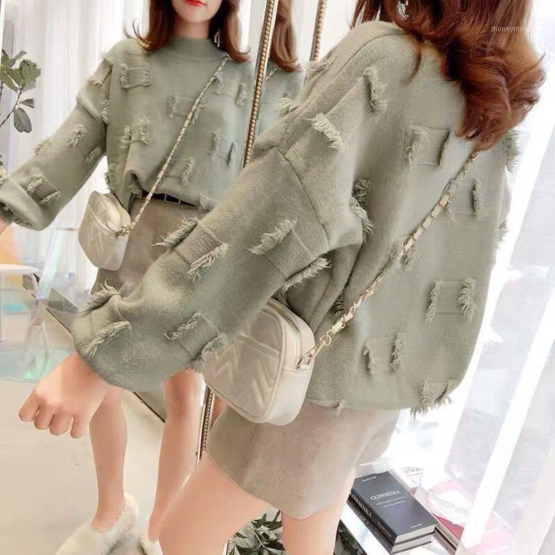 Solid Green Casual Women Sweaters 2019 Winter O-neck Knitwear Sweater Oversized Tassel Knitted Pullovers Jumpers Japan Sweater1 
Solid Green Casual Women Sweaters 2019 Winter O-neck Knitwear Sweater Oversized Tassel Knitted Pullovers Jumpers Japan Sweater1