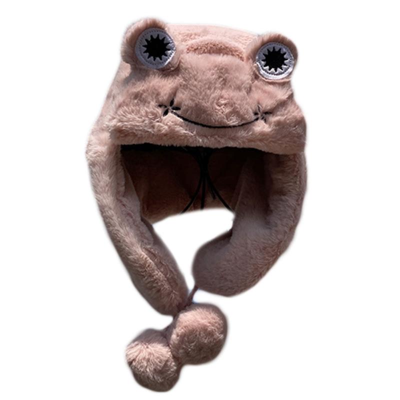 Women Cute Frog Eye Fuzzy Plush Trapper Hat Pompom Strap Warm Beanie Earflap Cap X7YA, White
Women Cute Frog Eye Fuzzy Plush Trapper Hat Pompom Strap Warm Beanie Earflap Cap X7YA, White