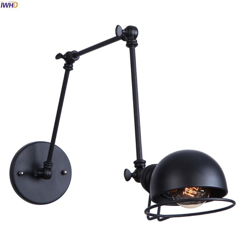 IWHD Black Iron metal Vintage Wall Lamp Loft Bedroom Mirror Stair Loft Style Retro Long Arm Wall Light Fixtures Aplique Pared
IWHD Black Iron metal Vintage Wall Lamp Loft Bedroom Mirror Stair Loft Style Retro Long Arm Wall Light Fixtures Aplique Pared