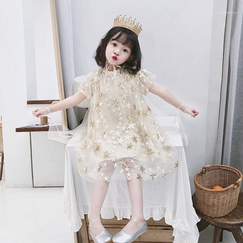 Children Summer Girls Dress Baby Girls Pentagram Embroidery Pattern Mesh Design Kids Princess Dresses1
Children Summer Girls Dress Baby Girls Pentagram Embroidery Pattern Mesh Design Kids Princess Dresses1