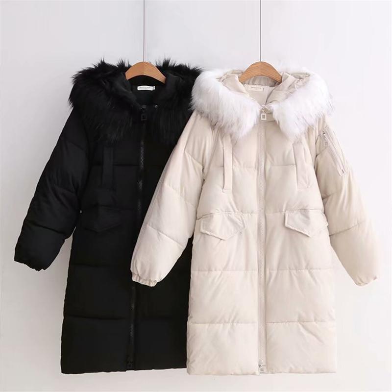 Mid-Length Cotton Jacket Women 2021 Winter Fashion New Loose Big Fur Collar Hooded Thick Warm Cotton-Padded Jacket 185, Black
Mid-Length Cotton Jacket Women 2021 Winter Fashion New Loose Big Fur Collar Hooded Thick Warm Cotton-Padded Jacket 185, Black