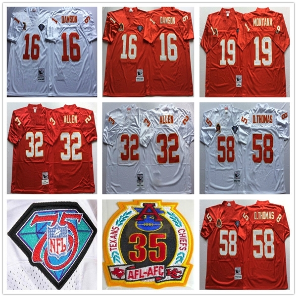 NCAA Vintage Retro Stitched #16 Len Dawson 19 Joe Montana Jersey 32 Marcus Allen 58 Derrick Thomas Mens Football Jerseys Shirts, As picture
NCAA Vintage Retro Stitched #16 Len Dawson 19 Joe Montana Jersey 32 Marcus Allen 58 Derrick Thomas Mens Football Jerseys Shirts, As picture