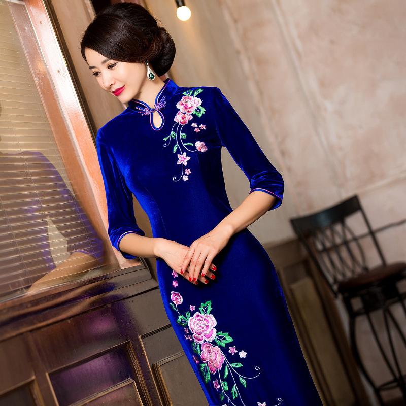 royal blue cheongsam plus size velour dresses velour velvet debardeur chinese traditional long cheongsam oriental dress patterns
royal blue cheongsam plus size velour dresses velour velvet debardeur chinese traditional long cheongsam oriental dress patterns