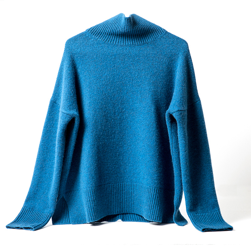 Turtleneck Cashmere sweater casual loose thickening women's Cashmere sweater Long sleeve Autumn and winter Trend product 201222
