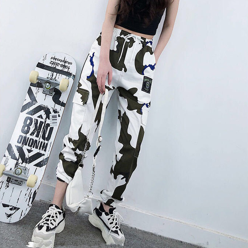 Camouflage Printed 3XL Casual Cargo Pants Women Harajuku Punk Sweatpants Woman High Waist Trousers Ladies Streetwear Pockets, Black;white
Camouflage Printed 3XL Casual Cargo Pants Women Harajuku Punk Sweatpants Woman High Waist Trousers Ladies Streetwear Pockets, Black;white