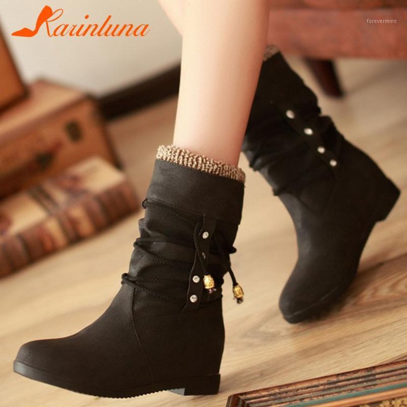 Plus Size 33-43 Leisure Shoes Women 2021 New Arrivals mid-calf Boots slip-on Vintage Round Toe Low Heels Autumn Winter Female1, Black
Plus Size 33-43 Leisure Shoes Women 2021 New Arrivals mid-calf Boots slip-on Vintage Round Toe Low Heels Autumn Winter Female1, Black